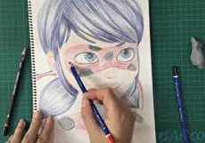 ۱۰ نقاشی دختر کفشدوزکی برای رنگ آمیزی