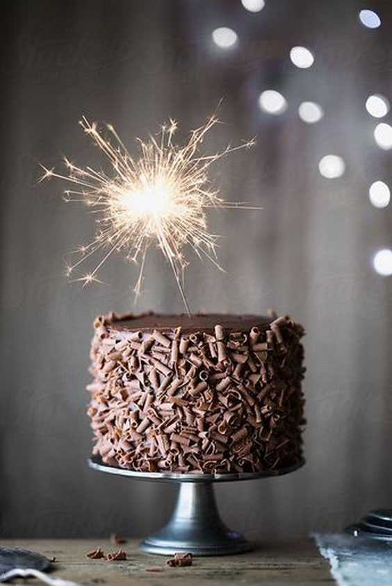 مدل کیک تولد ساده و شیک شکلاتی