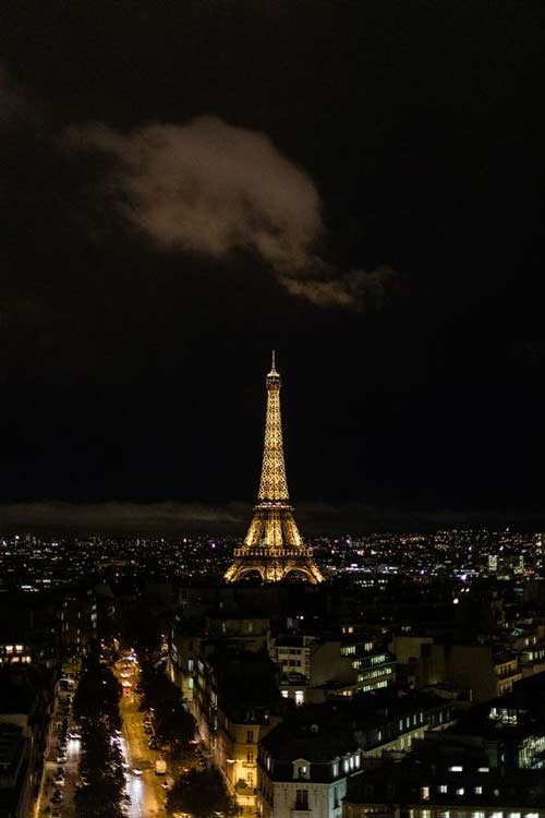 عکس برج ایفل در شب برای پروفایل