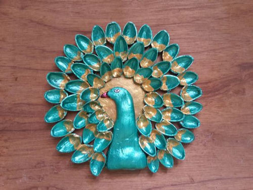 ساخت طاووس با پوست پسته