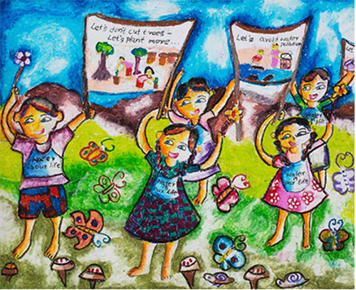 نقاشی روز کودک مبارک
