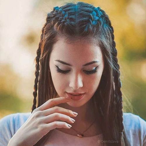 عکس دختر مو طلایی و چشم آبی