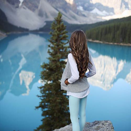 عکس دختر مو طلایی و چشم آبی