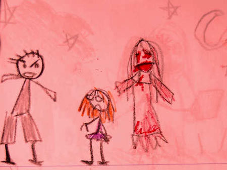 نقاشی ترسناک کودکانه