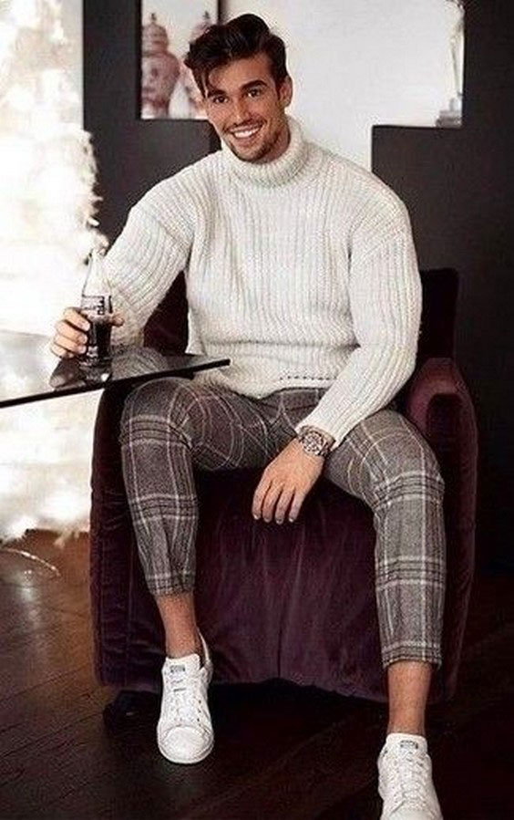مدل لباس مردانه پاییزه بافت یقه اسکی