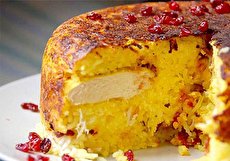 طرز تهیه ته چین مرغ ساده و مجلسی برای ۴ نفر