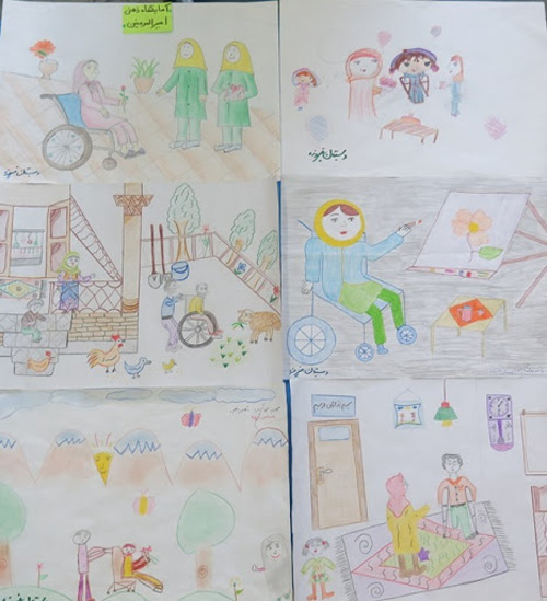 نقاشی های کودکانه روز جهانی معلولین
