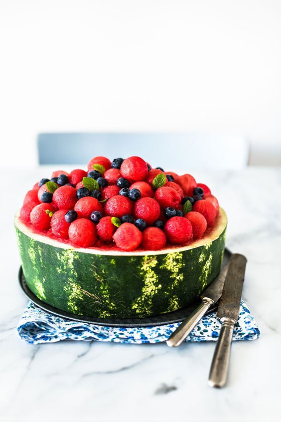 تزیین هندوانه شب یلدا ساده