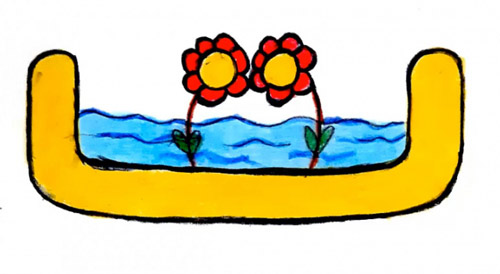 نقاشی حروف الفبانقاشی حرف ت برای آموزش پیش دبستانی