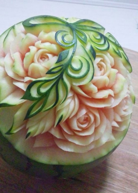 تزیین هندوانه شب یلدا ساده