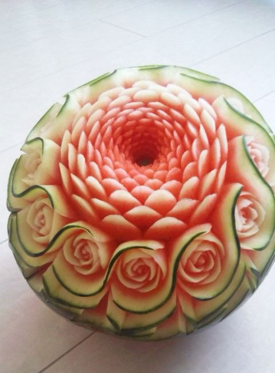 تزیین هندوانه شب یلدا ساده