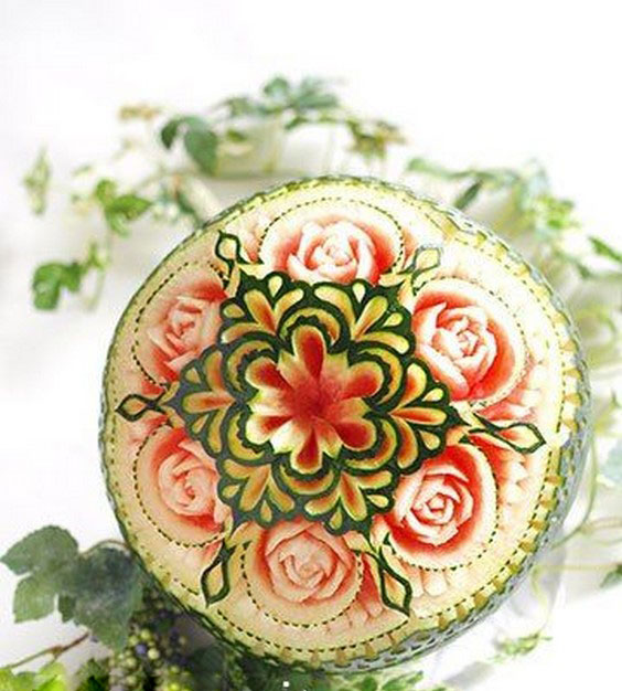 تزیین هندوانه شب یلدا ساده