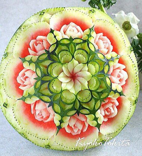 تزیین هندوانه شب یلدا ساده