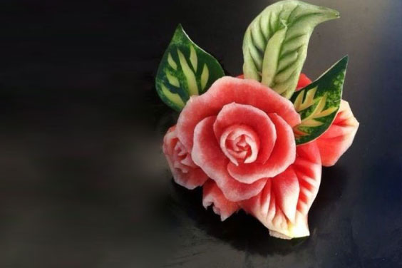 تزیین هندوانه شب یلدا ساده