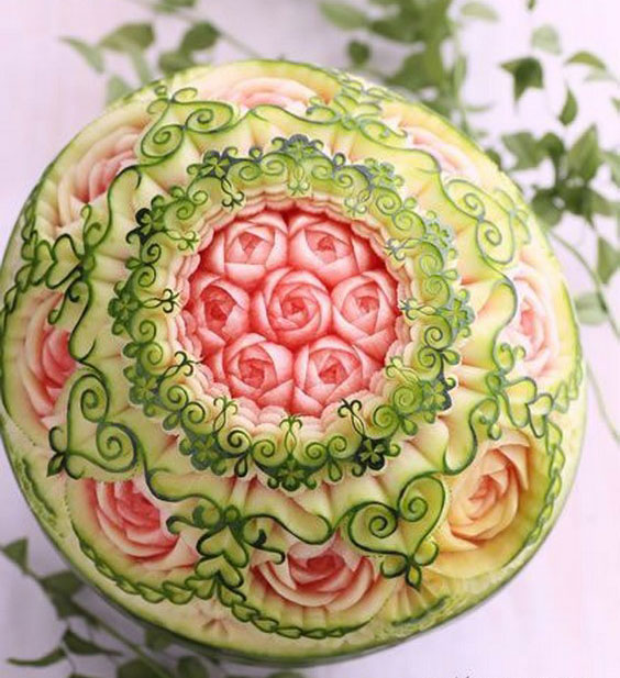 تزیین هندوانه شب یلدا ساده